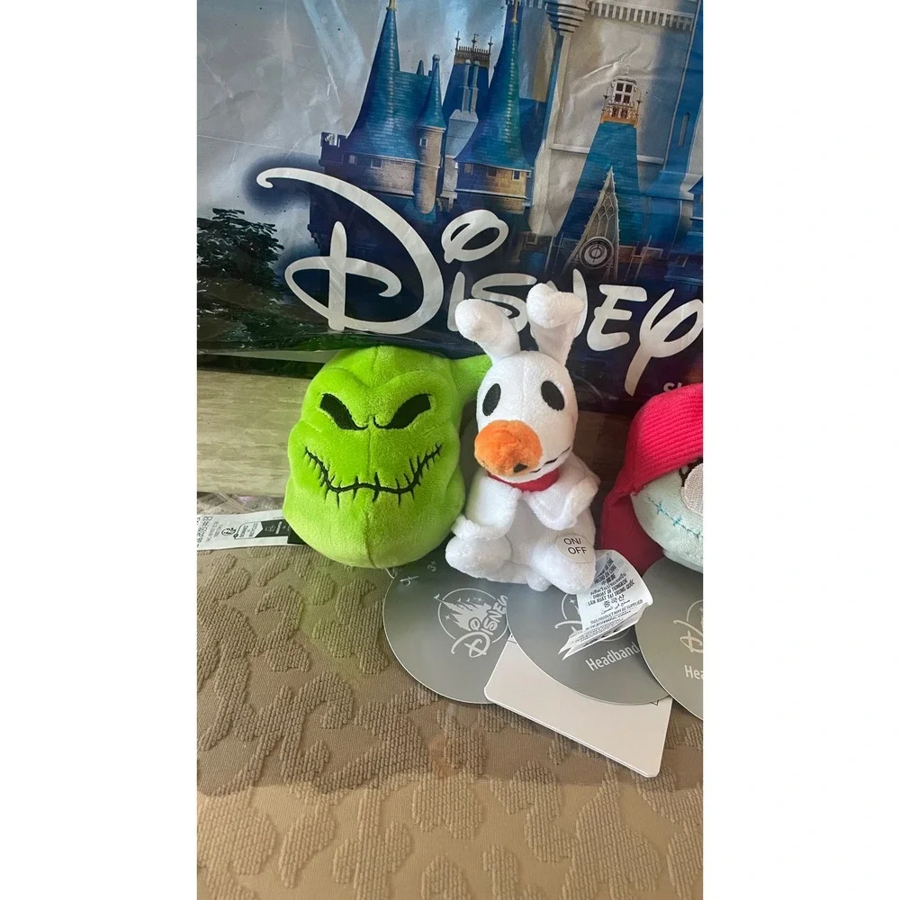 Disney Parks Nightmare Before Christmas Headband Plush Set Jack Sally Oogie Zero